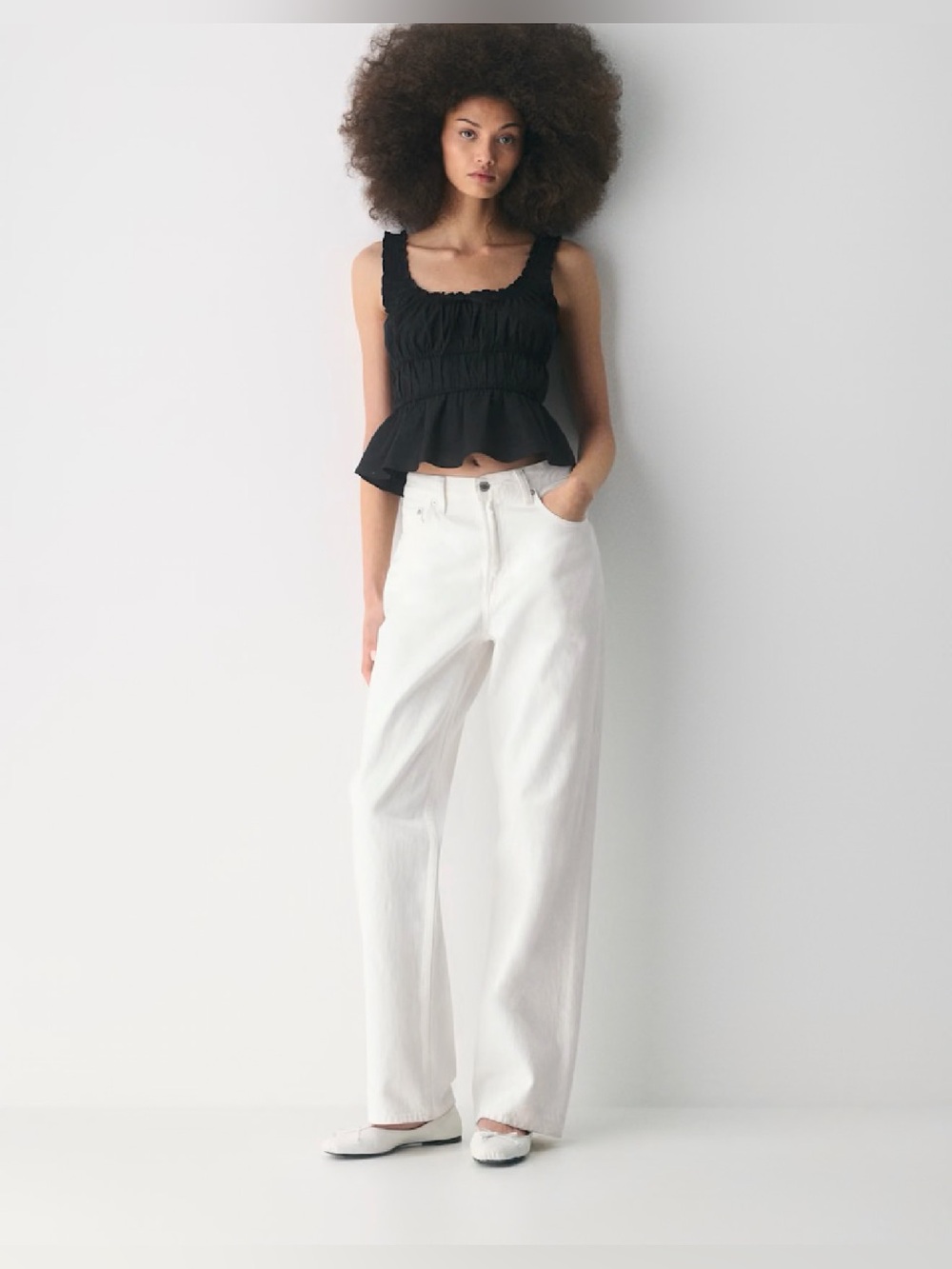 Aritzia Sunday Best Helena Poplin Top